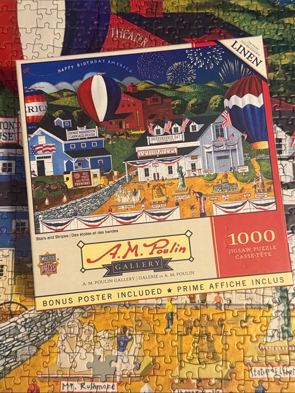 Master Pieces A.M.Poulin Gallery Stars and Stripes 1000 Piece Puzzle